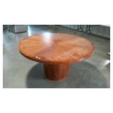Large pedestal table, two pieces. 60" diameter