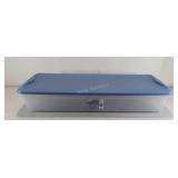 Sterilite 41 quart underbed tote with lid.