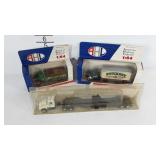 Toys, die cast trucks, Purina Dog Chow and