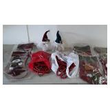 Christmas lot, stockings, strings of wooden