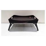 Wooden serving tray/ lap tray with folding legs.