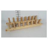 Two wooden peg holder racks, 16" long