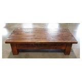 Coffee Table, floral decor carved, post type