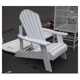 White painted Andirndick style patio chair wooden
