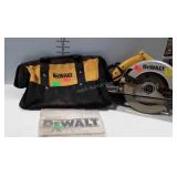 Dewalt bag and circular saw for parts.