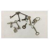 Various keys clock, skeleton, etc