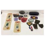Patches a few are military plus baseball, racing,