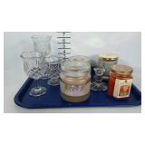 Scented candles and candleholders