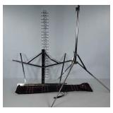 Music stand with plaid case