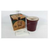 Pampered Chef stoneware crock with box