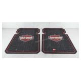 Two rubber Harley Davidson floor mats. 26 × 18".