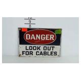 Porcelain DANGER sign. Measures approximately