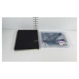 Hardcover spiral bound sketchbook with supplies