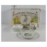 Wedgwood peter rabbit nursery set, includes mug,