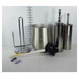 Bathroom accessories,  two brushes with holders,