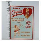 Cupid Malted Dairy Drink metal sign. Measures