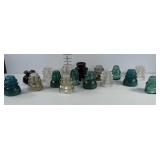 Glass insulator Collection.  16 total. A few