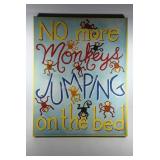 "No More Monkeys" stretched canvas print, 24x30