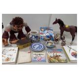 Mixed group, Blue Willow plates, Our Generation