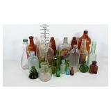 Bottle collection, variety of sizes and colors
