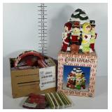 Christmas cookie jar with paper napkins and