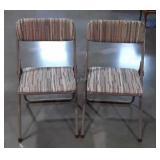 Pair Cosco of Folding Chairs, padded seat card