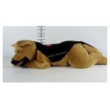 German Shepherd dog plush toy.