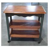 Kitchen Service Cart, 3 shelves, natural and