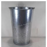 Large galvanized bucket. 19" tall, 13" diameter.