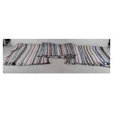 Three woven rag rugs, 42 × 23", 40 × 24", 31 ×