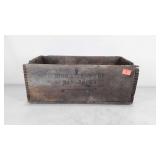 Wooden shipping crate for Burton high explosives,