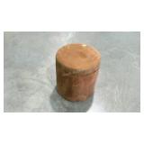 Storage ottoman. 16" diameter and 16" high.