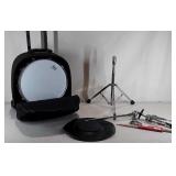 Pearl WA snare drum with stand and travel bag on