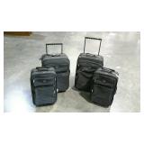 Four LEWIS & HYDE rolling suitcases (2 sets). 25"