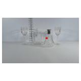 Crystal group: 2 wine glasses, decanter with .835