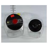 2 country store style cookie / candy canisters.