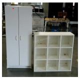 Two storage pieces. One double door pantry and