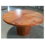 Large pedestal table, two pieces. 60" diameter