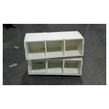 Two POTTERY BARN KIDS stackable cubbies for