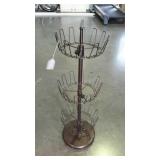 Three tiered wire shoe rack. Adjustable height.