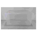 The container store clear tote with lid. Seller