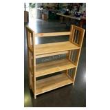 Three tiered folding bookcase. 28" wide.