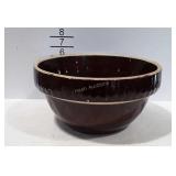 10.5" stoneware bowl, slight chip.
