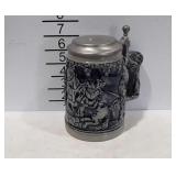 Ceramic german beer stein with lid.