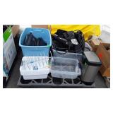 Skid lot of Sterilite organizer trays, clear