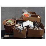 Skid lot of Fiestaware plates, baskets,