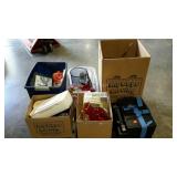 Skid lot of household. Glassware, electronics,