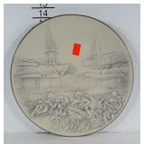 Louisville Kentucky stoneware Decor plate. 13 in