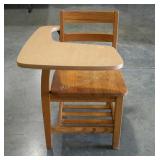 Adult size school desk with understorage.