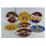 Pottery Barn "The Dance" series plates. 7 plates